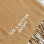 Personalised Biscuit Scarf with Embroidered Customisable Slogan 