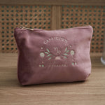 Personalised Zodiac Medium Pink Velvet Bag