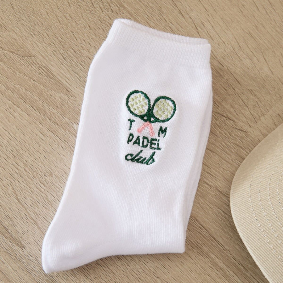 Personalised Women's White Padel Club Socks