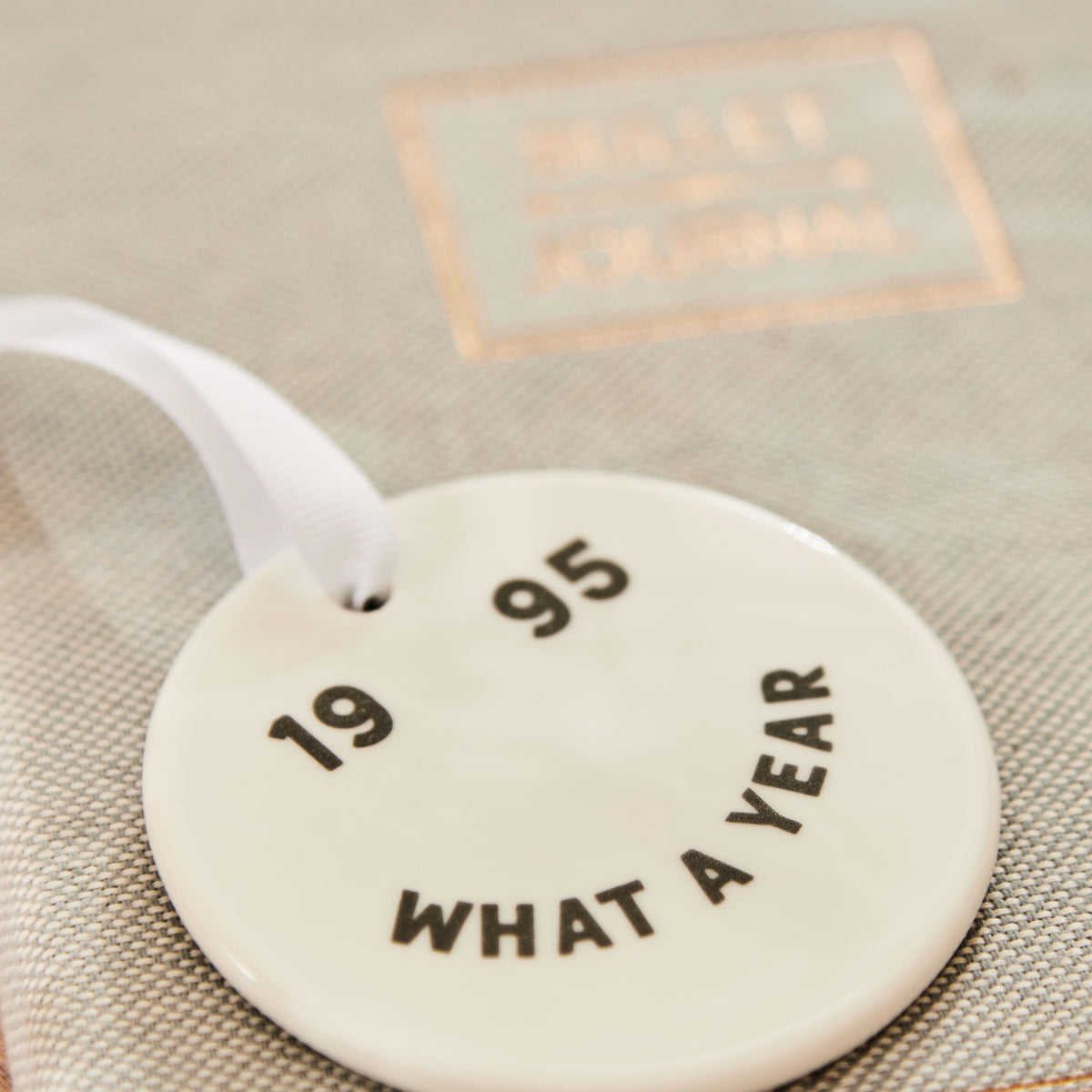 Personalised What a Year Smile Ceramic Decoration