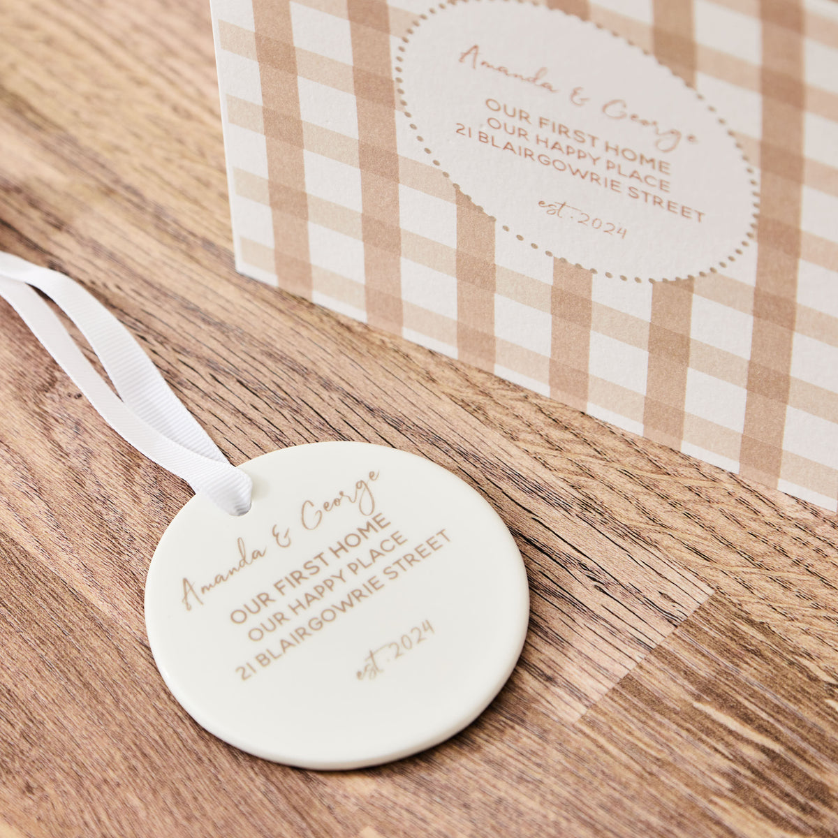 Personalised New Home Ceramic Decoration