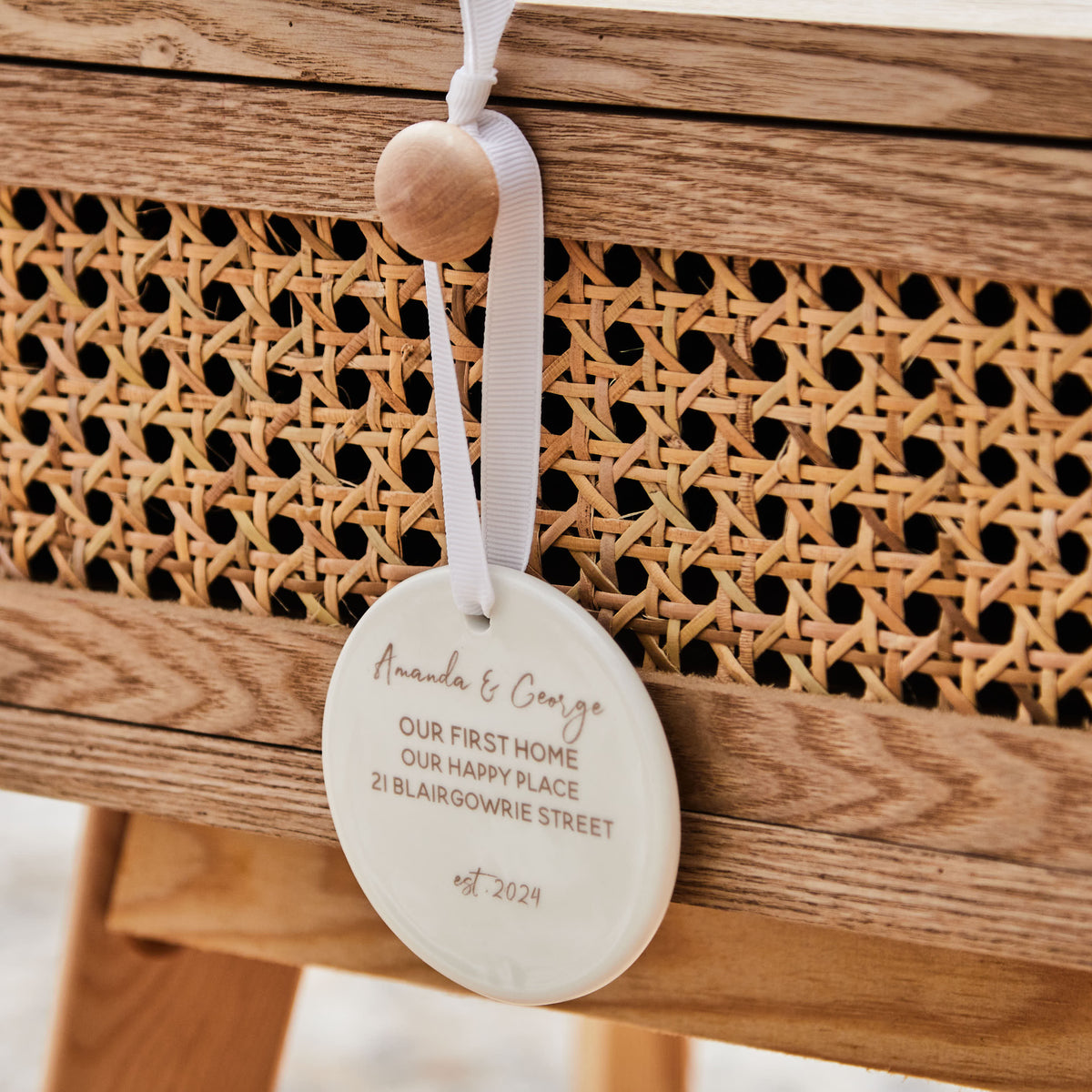 Personalised New Home Ceramic Decoration