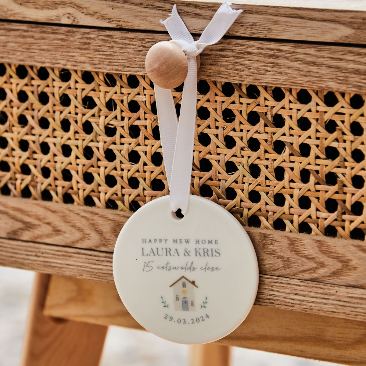 Personalised Happy New Home Ceramic Decoration