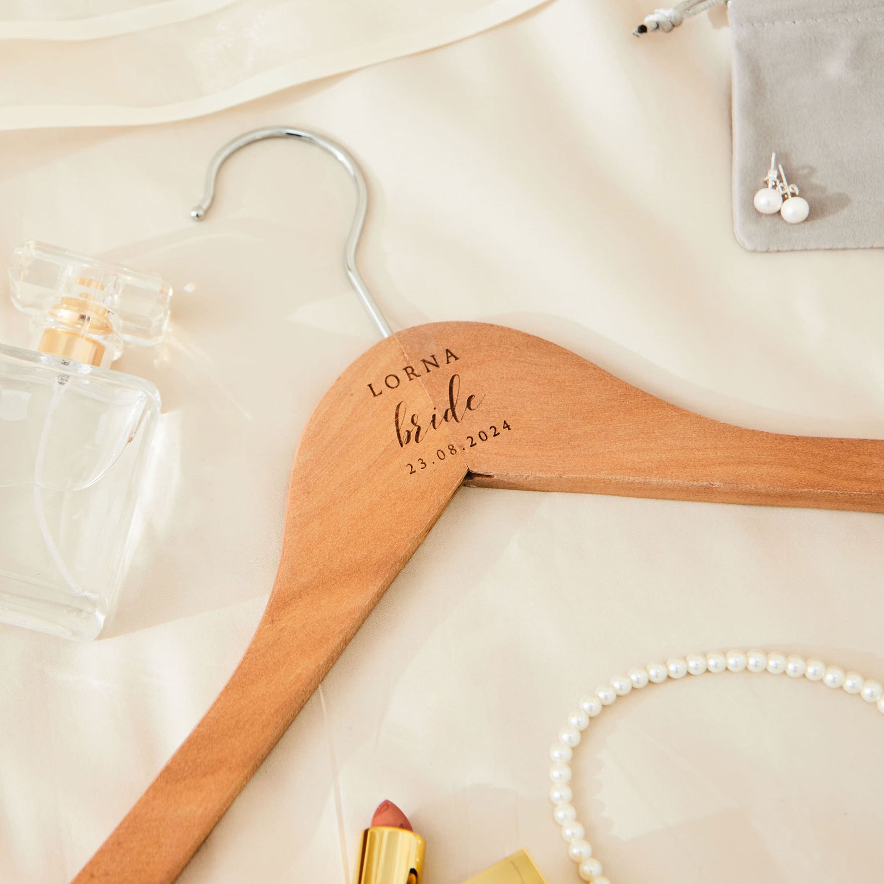 Personalised Bride Wooden Hanger