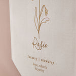 Personalised Birth Flower Wall Hanging by Made Yours