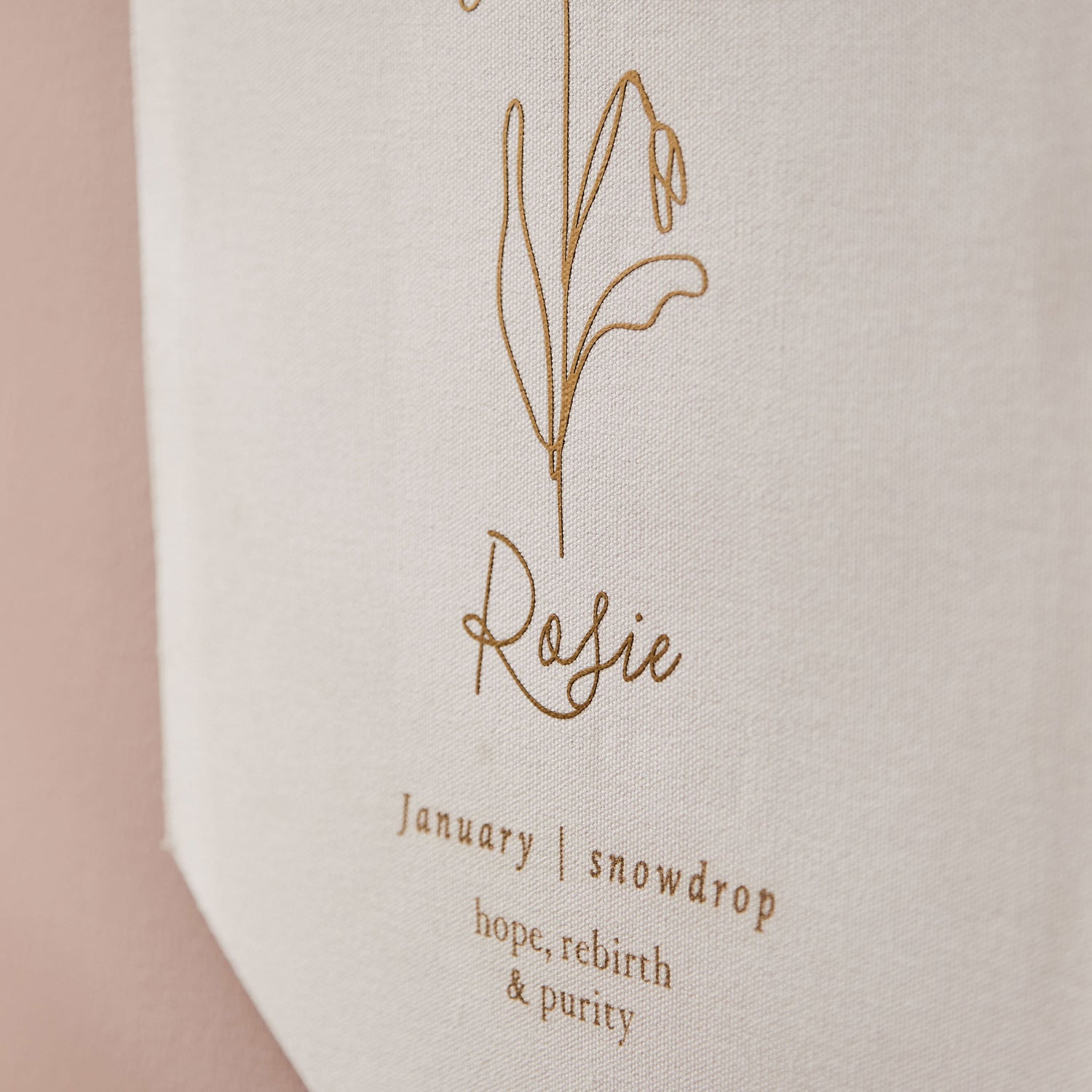 Personalised Birth Flower Wall Hanging by Made Yours