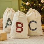 Personalised Initial Canvas Gift Sack