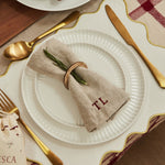 Personalised Natural Initial Linen Napkins