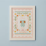 Personalised Zodiac Sign Framed Wall Print 