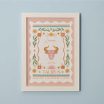 Personalised Zodiac Sign Framed Wall Print 
