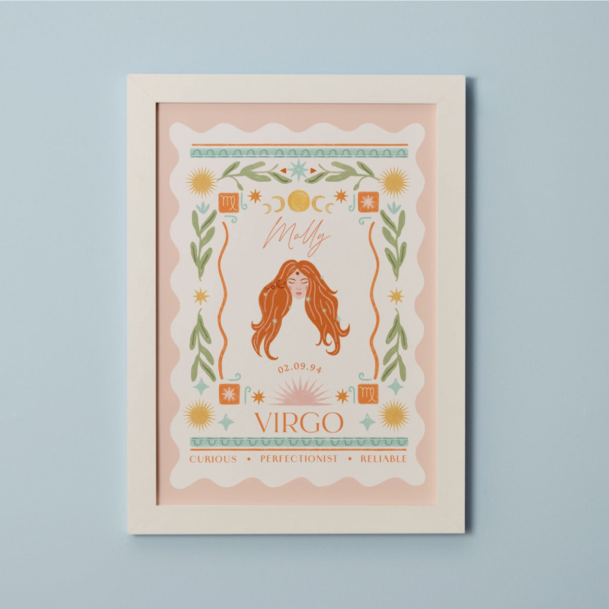 Personalised Zodiac Sign Framed Wall Print 