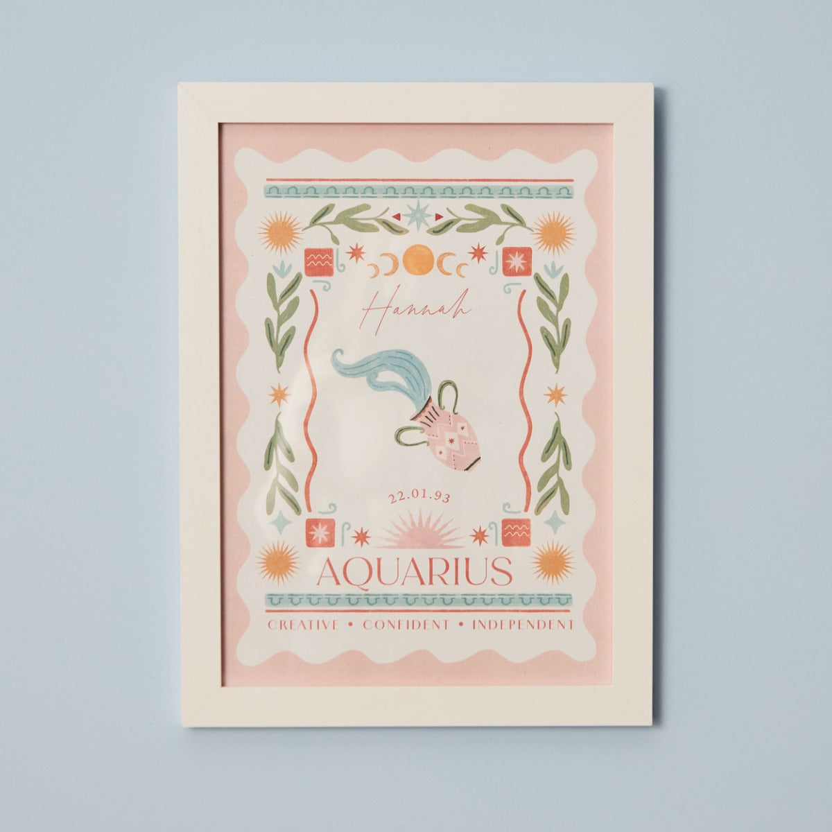 Personalised Zodiac Sign Framed Wall Print 