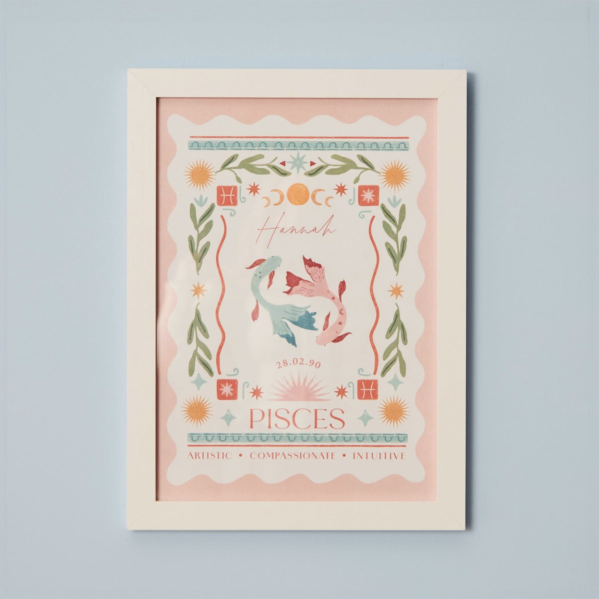 Personalised Zodiac Sign Framed Wall Print 