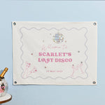 Personalised Last Disco Welcome Wall Hanging