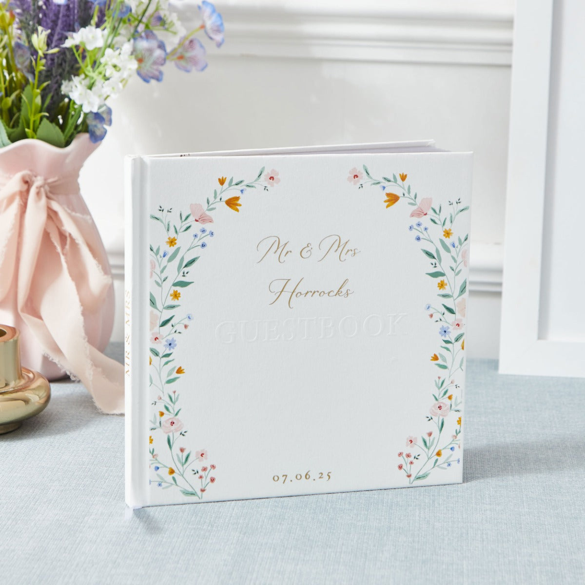 Personalised Ginger Ray Wildflower Wedding Guestbook