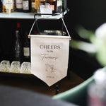 Personalised Black & White Cheers To The... Wedding Wall Hanging