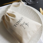 Personalised Black & White Canvas Gift Bag