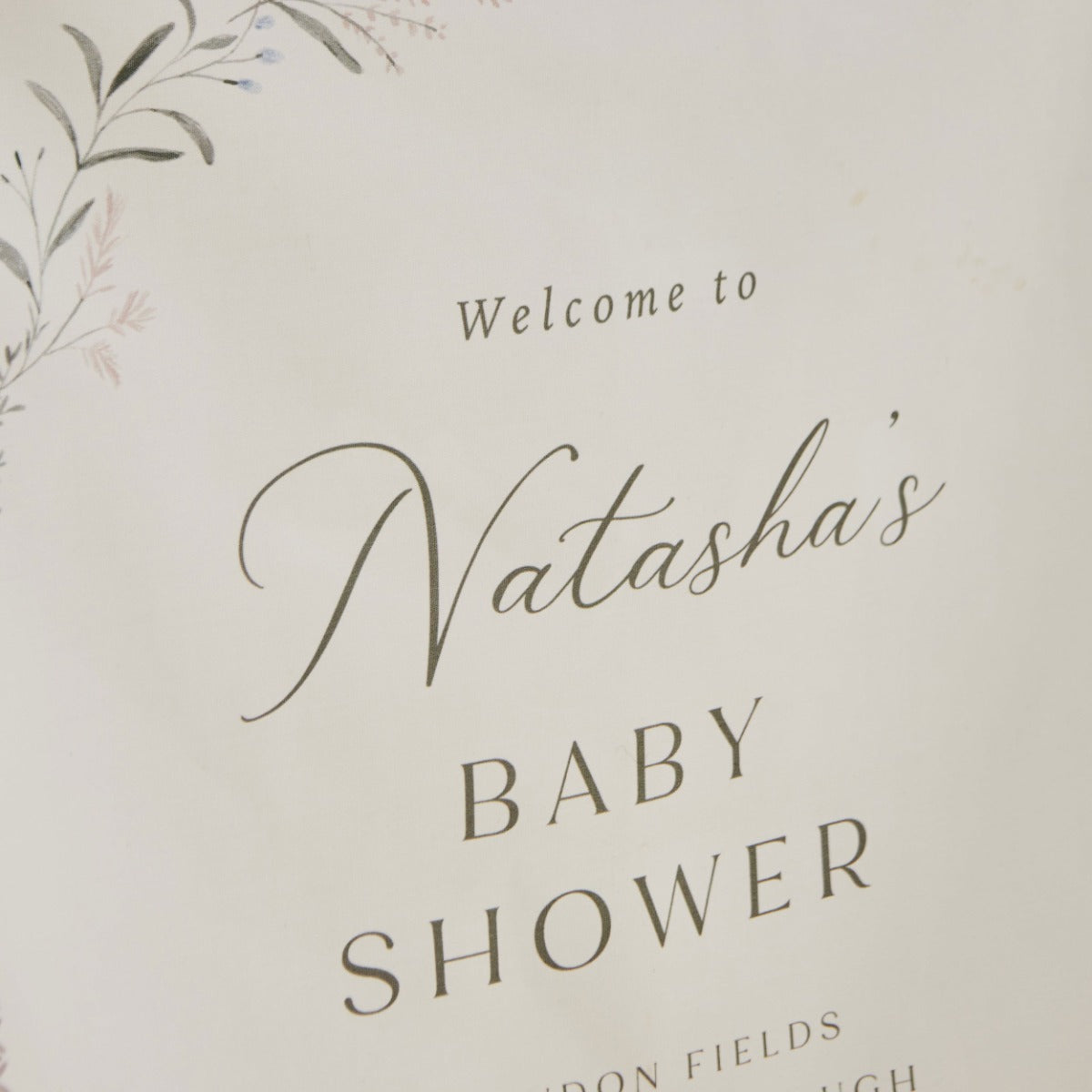 Personalised Baby Shower Welcome Sign by Made Yours