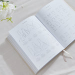 Personalised Blush & Gold Linen Wedding Planner Book by Made Yours