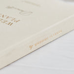 Personalised Blush & Gold Linen Wedding Planner Book by Made Yours
