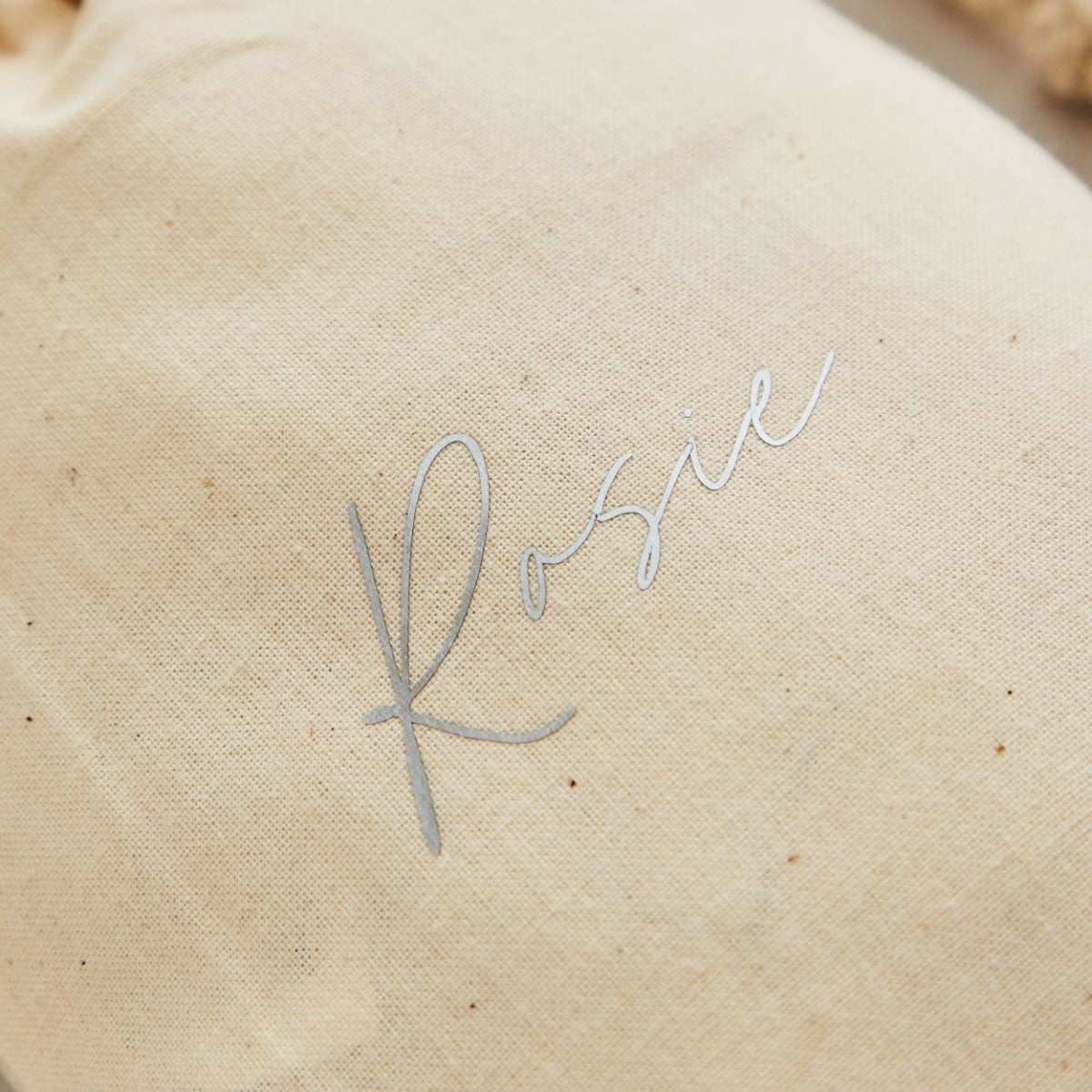 Personalised Script Font Drawstring Gift Bag 