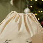 Personalised Wreath Sprig Christmas Canvas Gift Sack