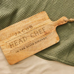 Personalised Rustic Head Chef Chopping Board