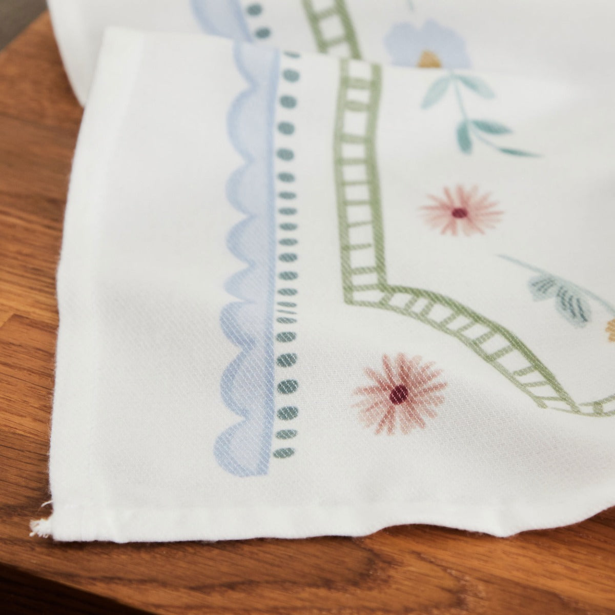 Personalised Floral Kitchen Tea Towel 