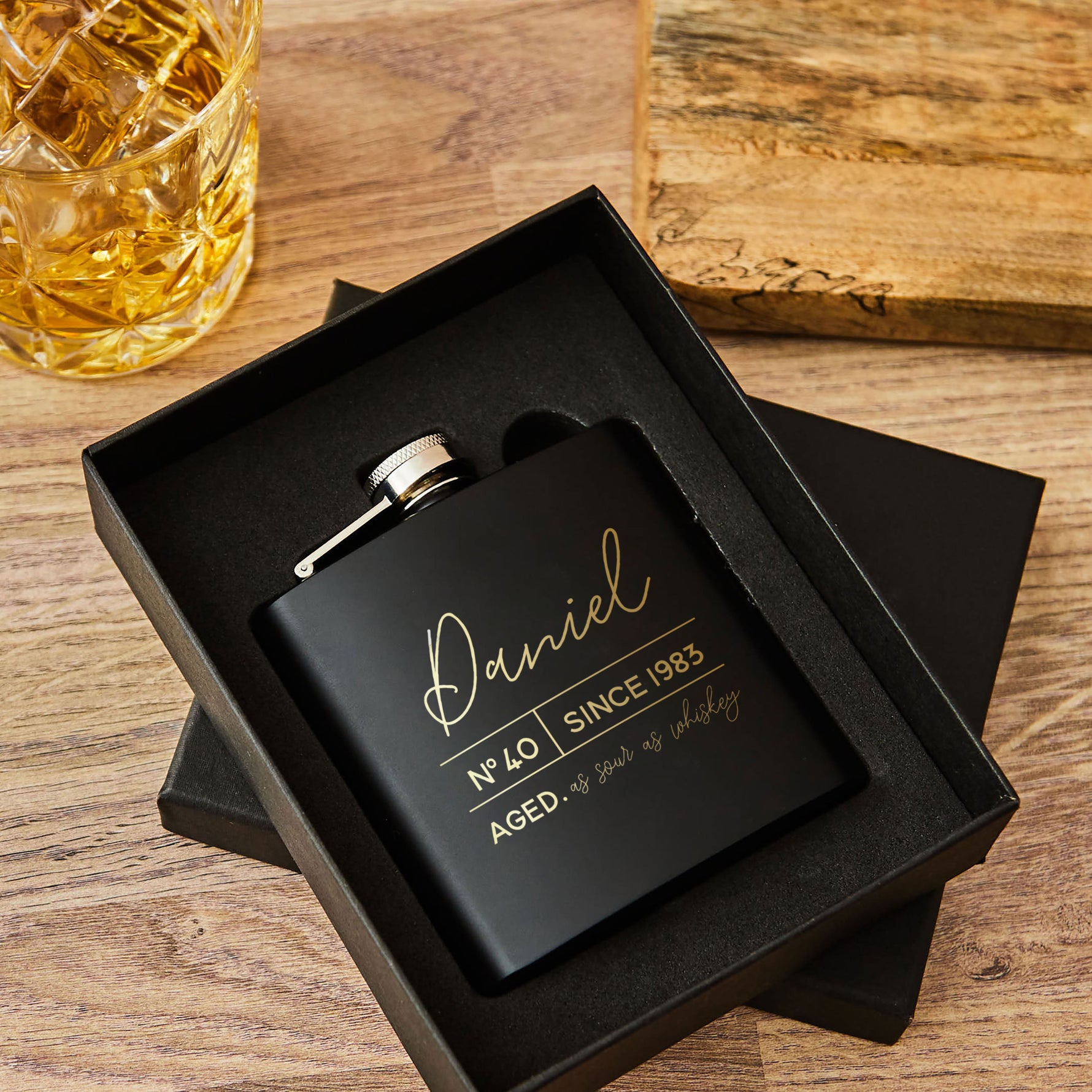 Personalised Milestone Birthday Hip Flask
