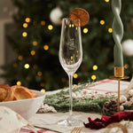 Personalised Inline Font Flute Glass