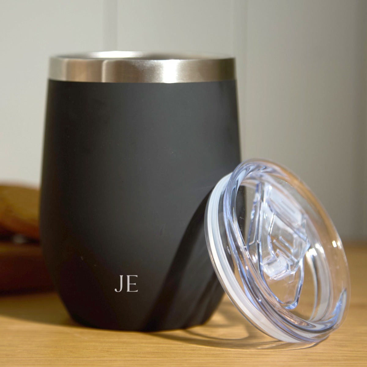 Personalised Black Thermal Travel Cup