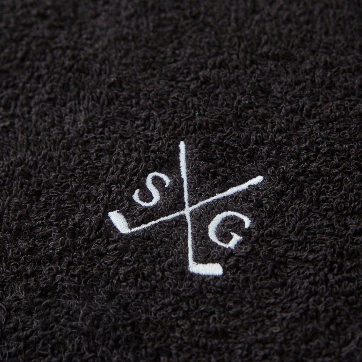 Personalised Initial Black Golf Towel