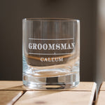 Personalised Wedding Groomsman Whiskey Tumbler