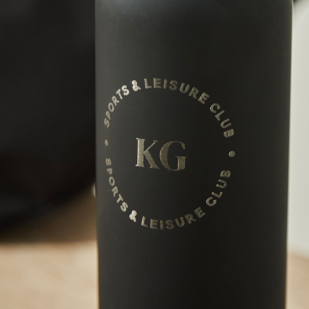 Personalised Black Water Bottle