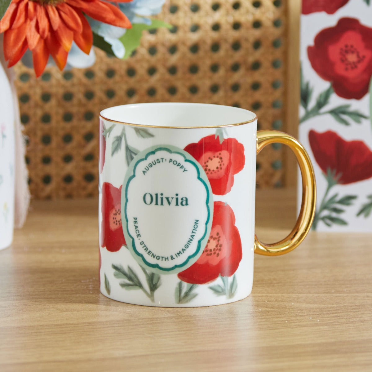 Personalised Birth Flower Mug