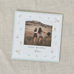Personalised Floral Sprig Happy Birthday Photo Card