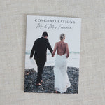 Personalised Congratulations Wedding Photo Card
