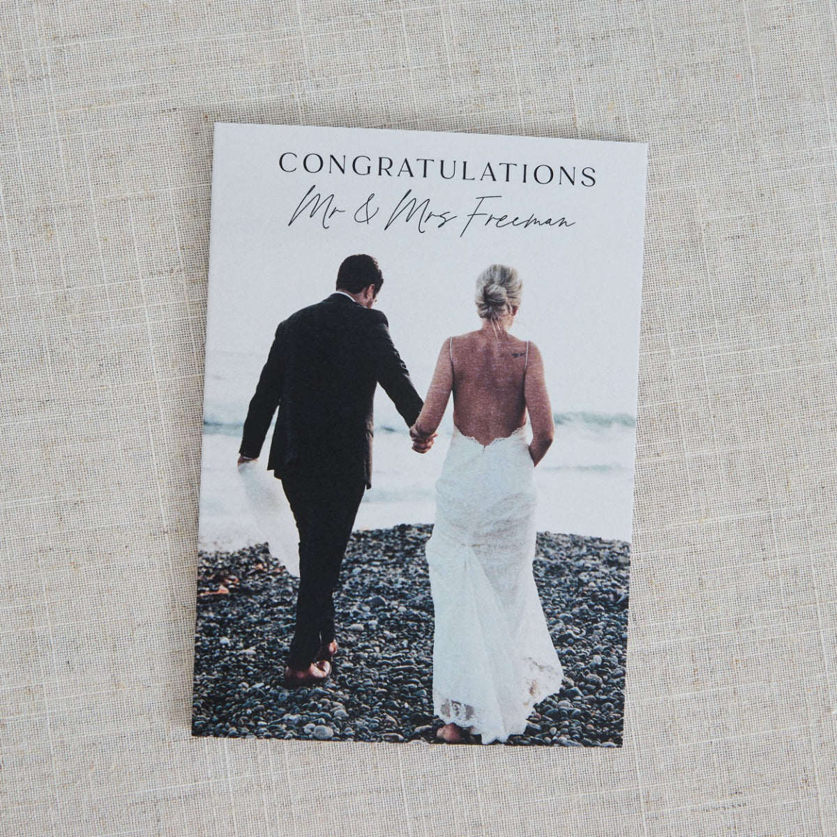 Personalised Congratulations Wedding Photo Card