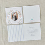 Personalised Floral Wedding Photo Card