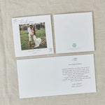 Personalised Black & White Wedding Thank You Photo Card