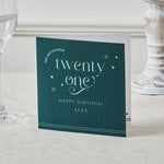 Personalised Sparkle 21st Birthday Card