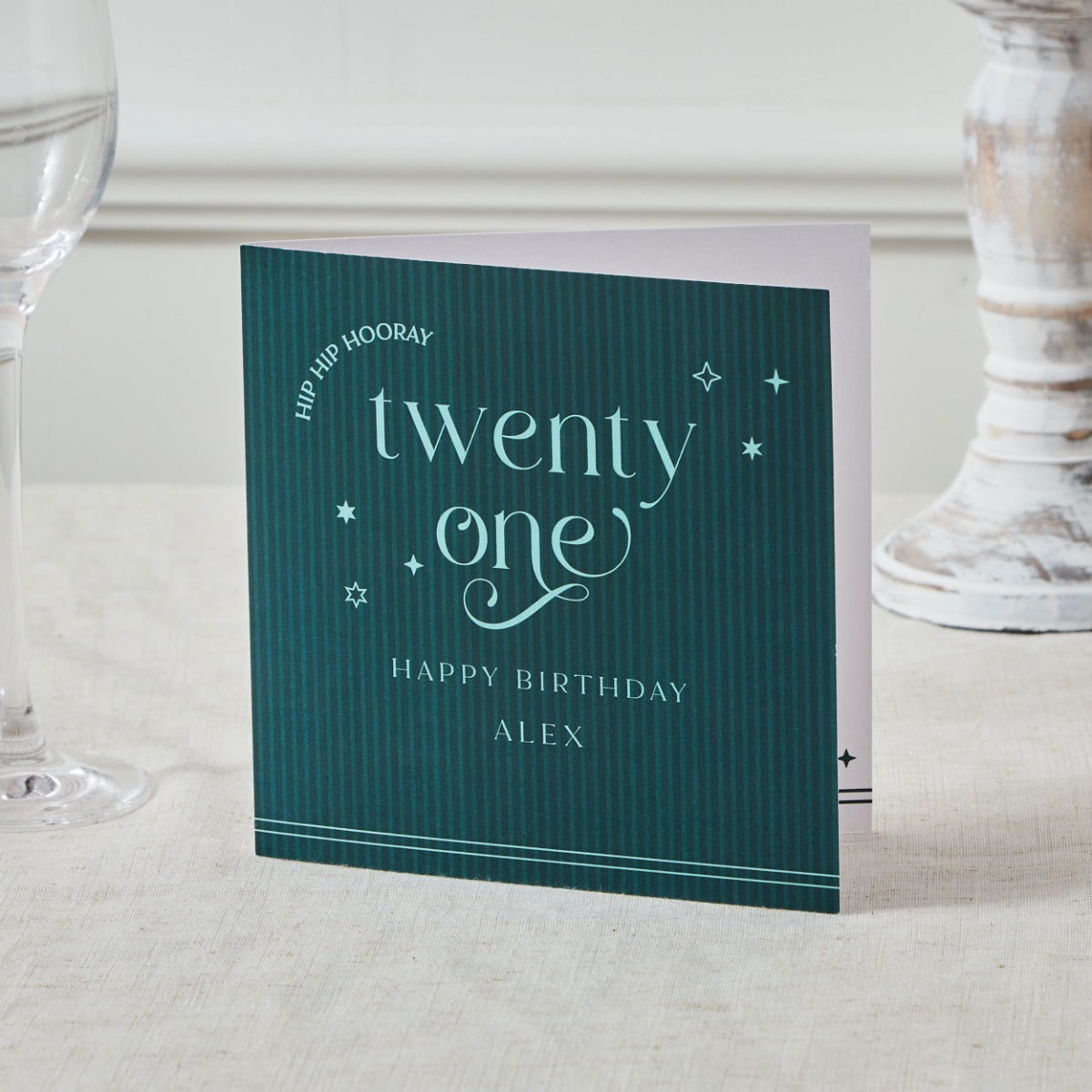 Personalised Sparkle 21st Birthday Card