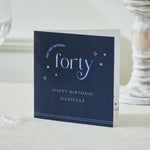 Personalised Sparkle 40th Birthday Card