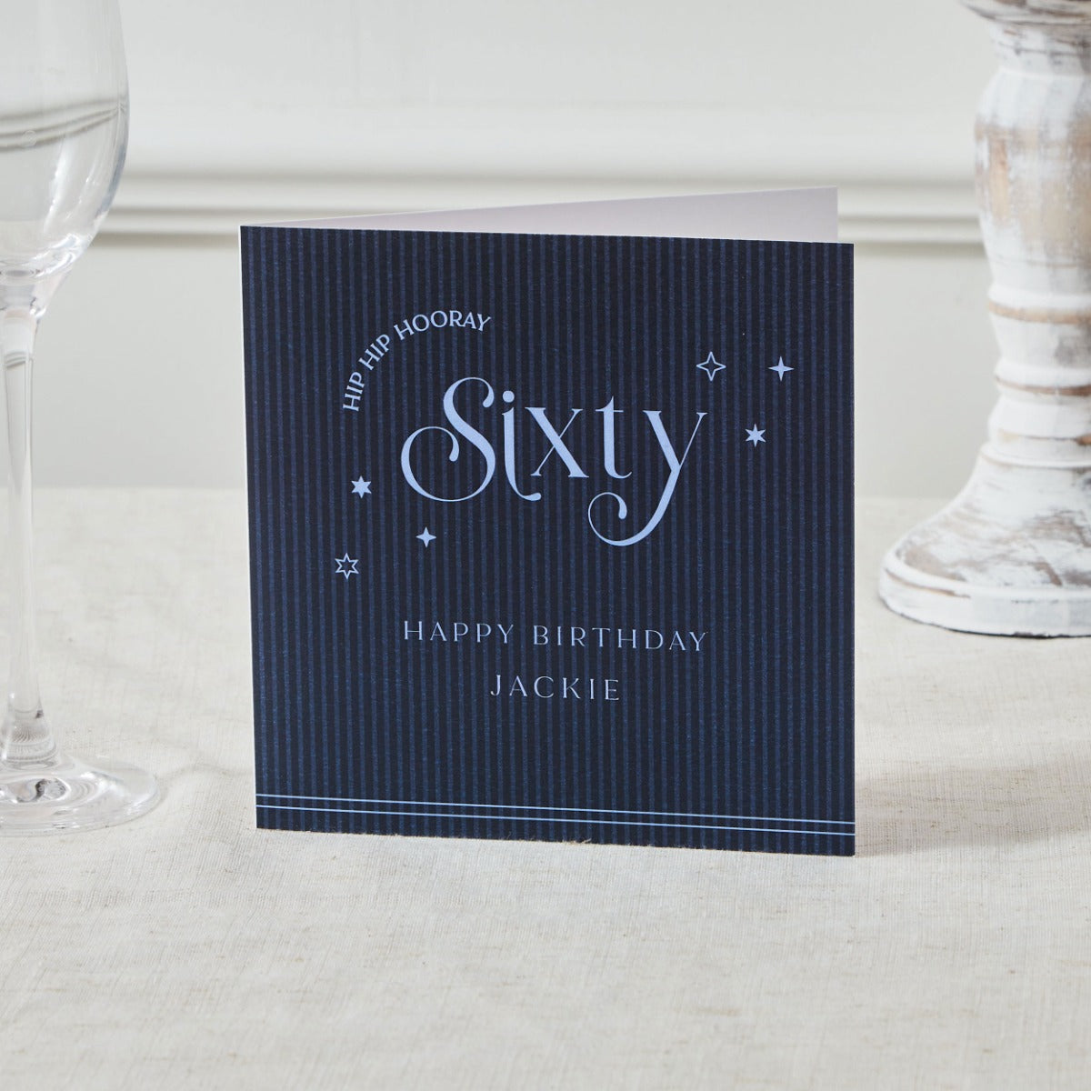 Personalised Sparkle 60th Birthday Card