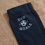 Personalised Dad Goals Navy Socks 