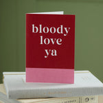 Personalised Slogan Rectangle Card in Red/Pink