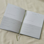Personalised Sage Linen Mindfulness Journal