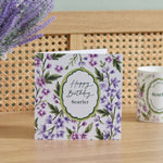 Personalised Birth Flower Square Card