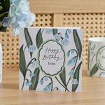Personalised Birth Flower Square Card