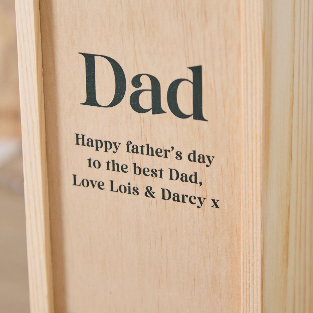 Personalised Blue Checkered Father's Day Drinks Box